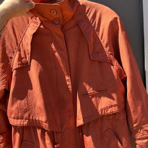 Vintage 90s Cyclone Polyester Trench Coat - Picture 3 of 8